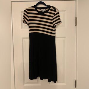 Striped Black and Cream Dress